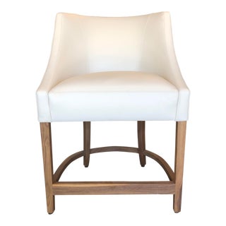 Modern Verellen Melvin Leather Counter Stool For Sale