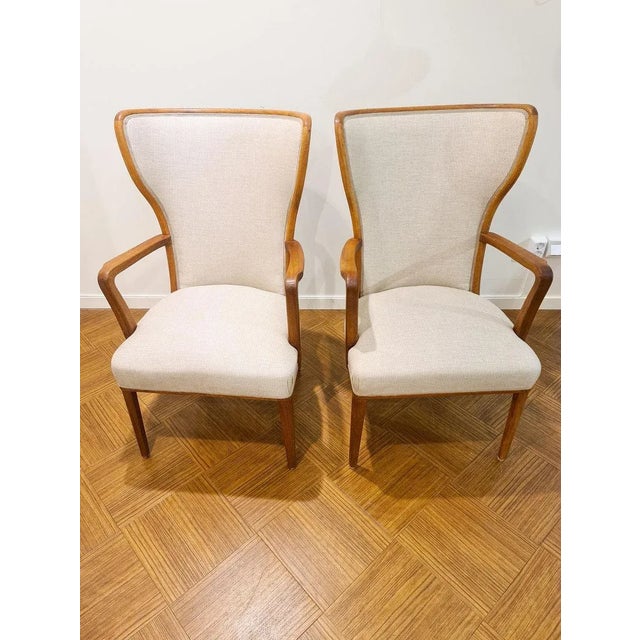 Art Deco Lounge Chairs, Sweden, 1940s, Set of 2 For Sale - Image 8 of 13