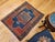 19th Century Caucasian Fachralo Kazak Prayer Area Rug, Persimmon & Blue, 3' x 4' For Sale - Image 4 of 15