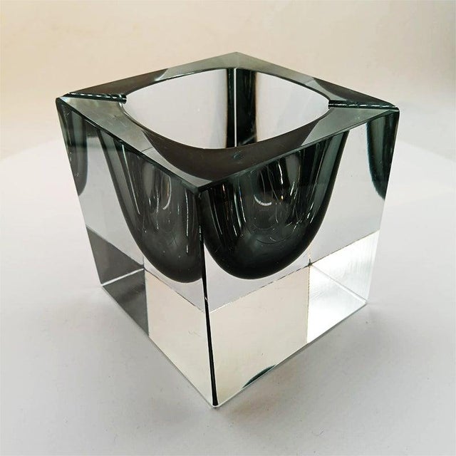 Rare Cube Ashtray or Catch-All in Murano Glass by Flavio Poli for Seguso, 1960s For Sale - Image 15 of 18