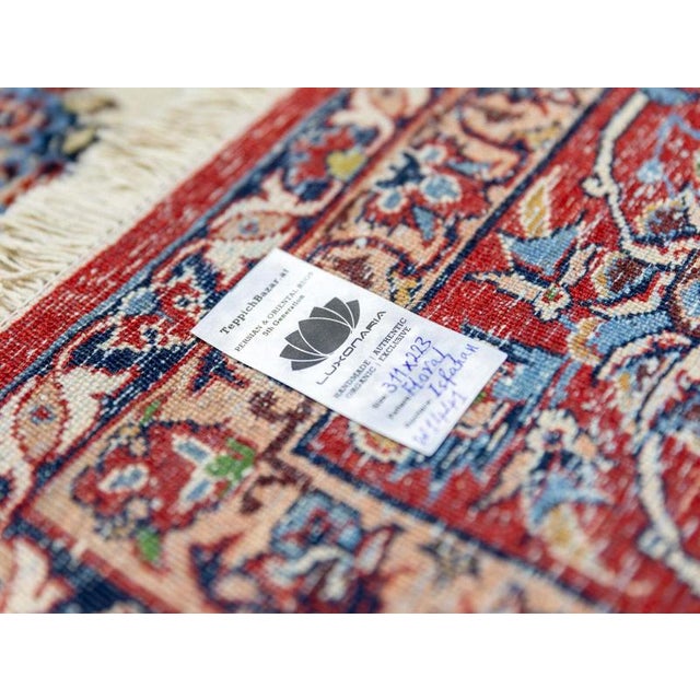 Textile Historical Hand-Knotted Isfahan Najafabad Rug For Sale - Image 7 of 18