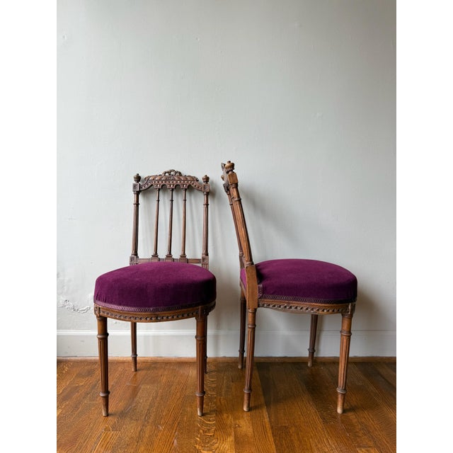 19th Century Pair of Louis XVI Armless Chair For Sale - Image 5 of 8