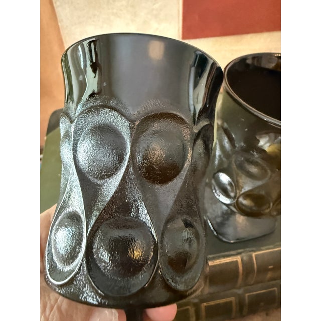 Ebony Vintage Noritake Spotlight Ebony Glasses Set of Two 1970s Black Pedestal Glassware For Sale - Image 8 of 8