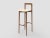 Modern Linea 636 Grey Bar Chair in White Leather and Wood by Collector Studio For Sale - Image 4 of 4