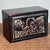 Vintage Blood Sandalwood Carved Jewelry Box With Dragon Motif and Drawer For Sale - Image 4 of 8