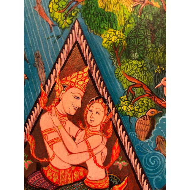 Late 20th Century Original Indo Persian Painting Mughal For Sale - Image 4 of 5