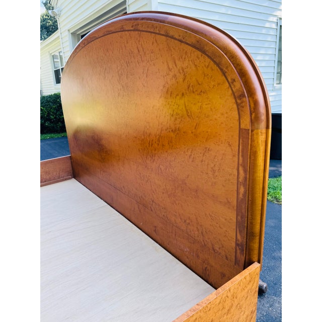 Vintage 1980s Custom Birdseye Maple King Size Bed For Sale - Image 12 of 12