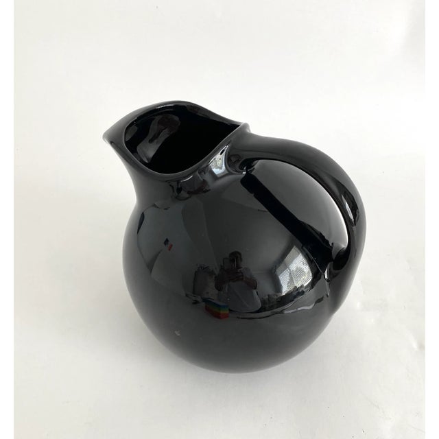 Mid-Century Modern 1960s Hall Black Ball Pitcher For Sale - Image 3 of 8
