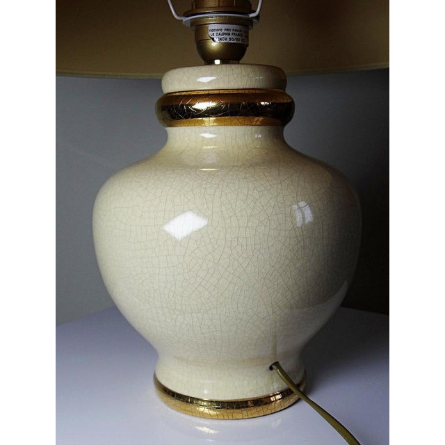 1980s Vintage Panama Dynasty Crackle-Glazed Earthenware Lamp from Le Dauphin, 1980s For Sale - Image 5 of 13