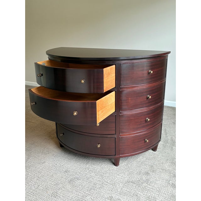 Baker Furniture Company Late 20th Century "Jefferson" Mahogany Demilune Commode Chest For Sale - Image 4 of 6