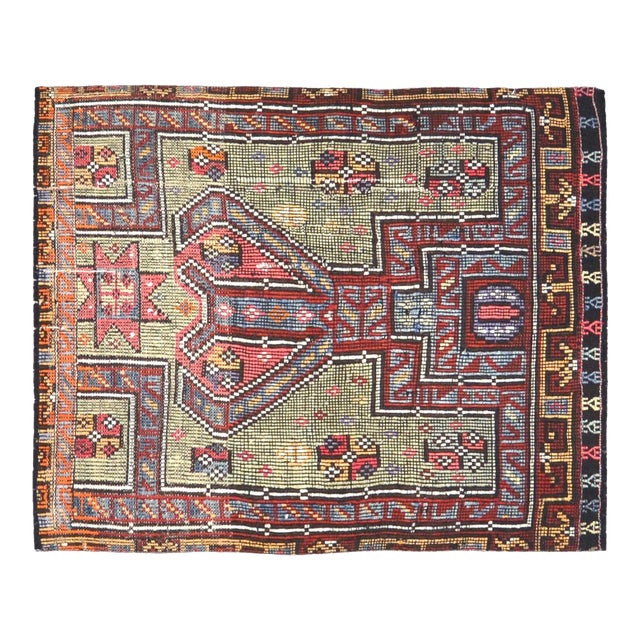 Vintage Turkish Professional Hand Knotted Kilim, 3'4x5'4 For Sale
