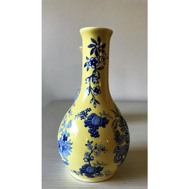 Spode Vintage Blue and Yellow Ceramic Bud Vases Set of 3 Chairish
