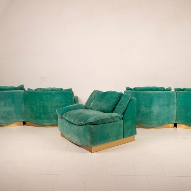 STROPICCIO Lounge Chairs by Luciano Frigerio for Frigerio Di Desio, 1975, Set of 4 For Sale - Image 10 of 14