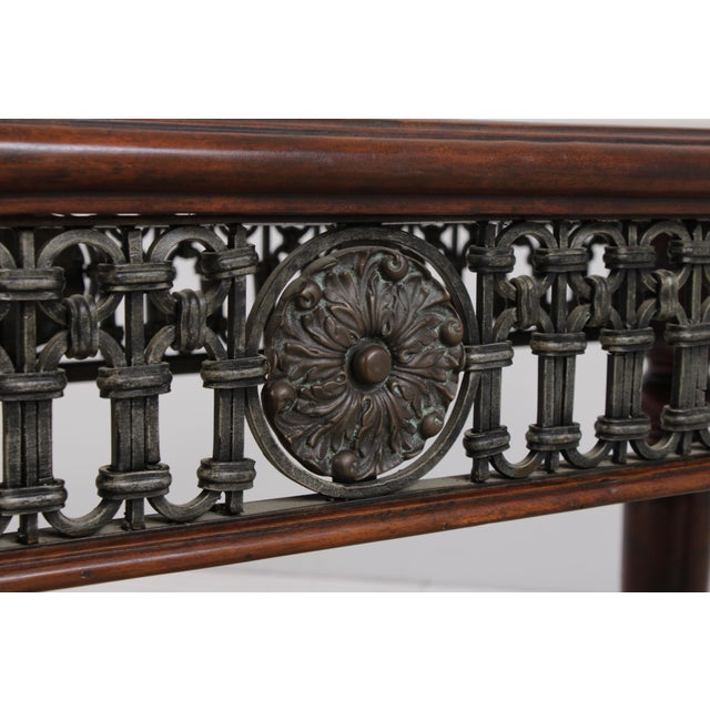Theodore Alexander Marble Top Mahogany Console Table For Sale - Image 11 of 18