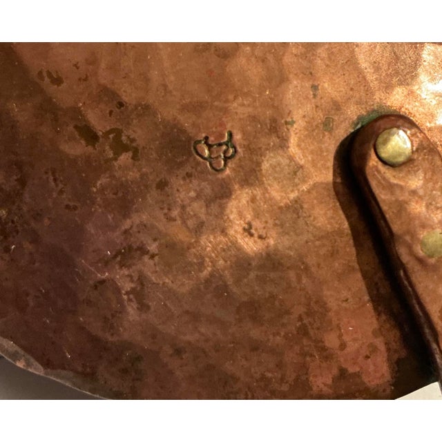 Ben Caldwell Tennessee Hammered Copper Large Serving Spoon With Deer Antler Handle For Sale - Image 11 of 12