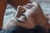 wRapt by Dave Seeley | Oil on Canvas on Board Woman reclining on a bed with white sheets. For Sale - Image 4 of 5