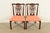 An outstanding pair of Georgian or Chippendale style side chairs or dining chairs By Baker Furniture USA, Circa 1980s...