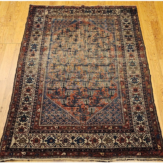 "This wonderful antique Persian Malayer rug from northwest Persia, woven in the early 1900s, exemplifies the artistry of...