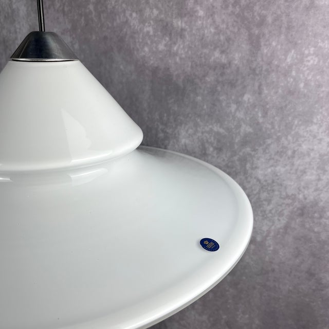 Vintage Danish Lamp in Opal Glass from Royal Copenhagen, 1980s For Sale - Image 6 of 9