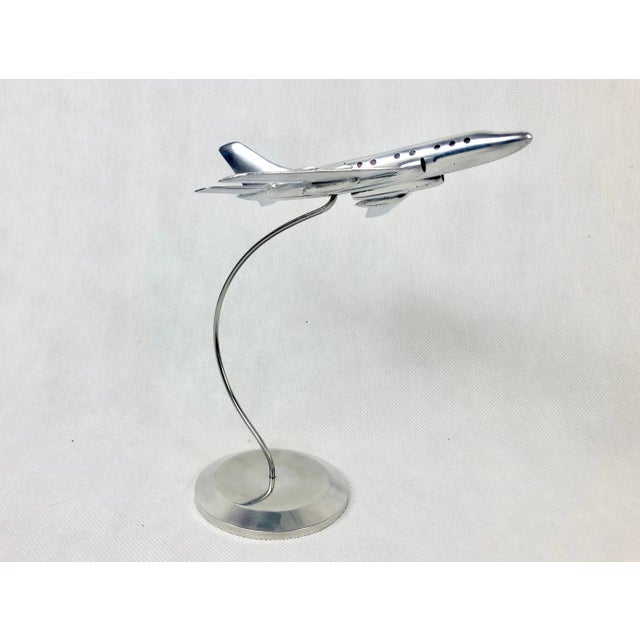 Silver TU-124 Plane Statuette, Poland, 1950s For Sale - Image 8 of 12