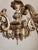 Vintage Louis XV Silvered Hand-Painted Carved Wood Eight-Arm Chandelier with Floral Motifs, Italy, 1920s For Sale - Image 16 of 18