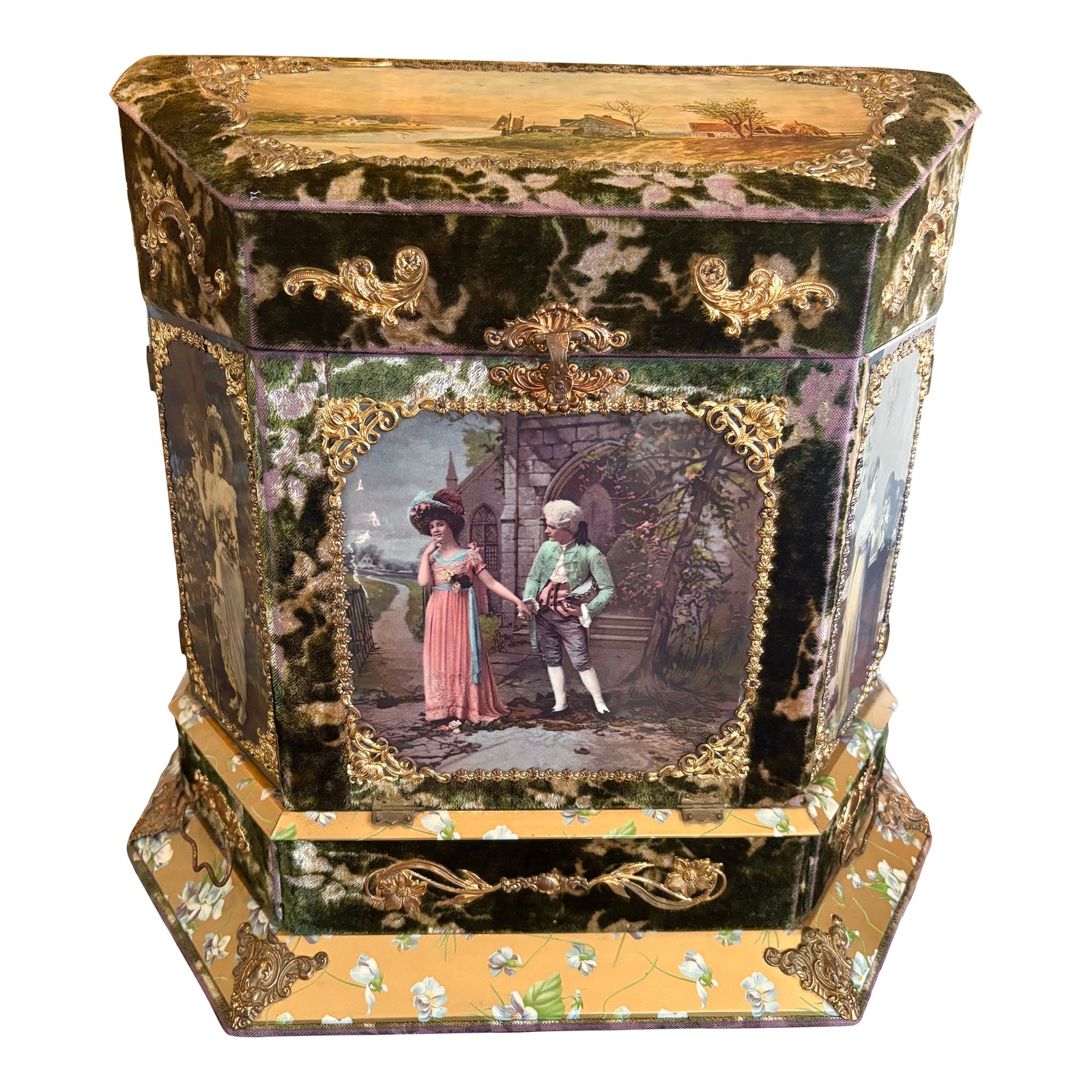 Antique Magnificent Gilded Age Monumental Victorian Music Box Lady’s ...