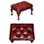 Antique Deep Buttoned Oxblood Leather and Hardwood Ottoman For Sale - Image 11 of 11