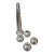 Crate & Barrel Modern Hollywood Regency Silver Mercury Glass Candle Accessory Set - 5 Pieces For Sale