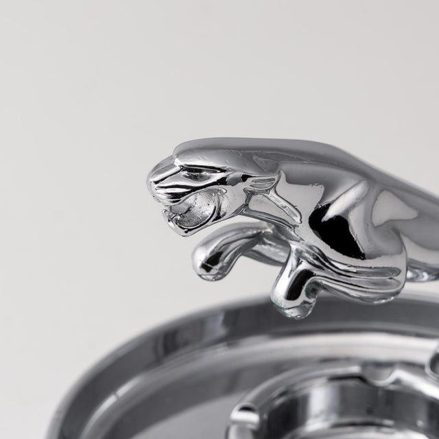 Vintage Chrome Plated Jaguar Dealership Ashtray, 1960 For Sale - Image 9 of 15