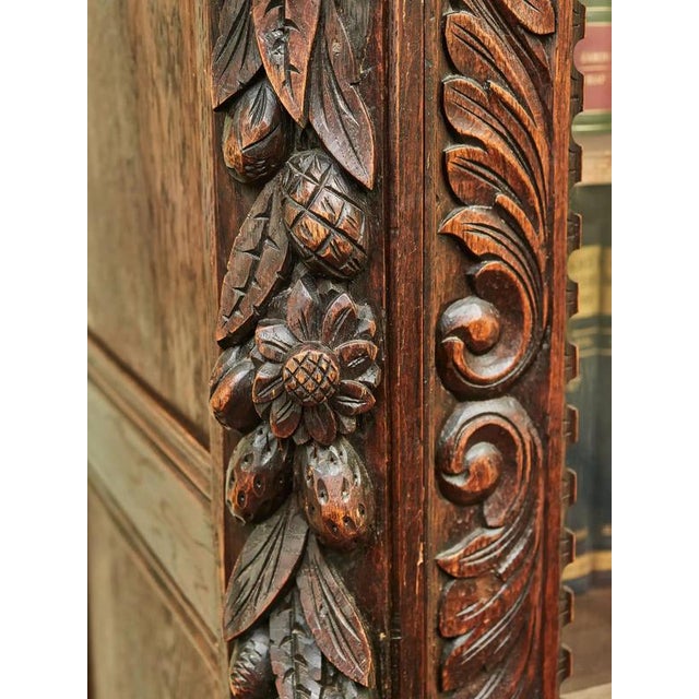2000 - 2009 Neo-Renaissance Oak Bookcase For Sale - Image 5 of 11