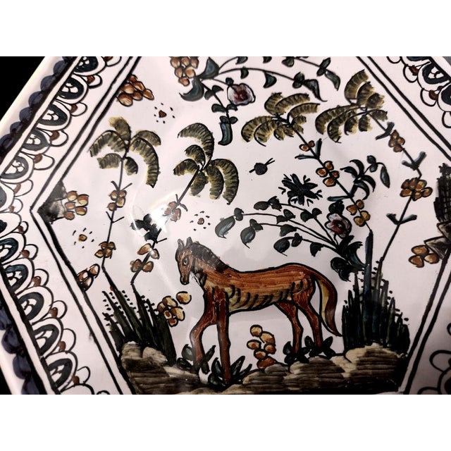 Hexagonal Plate from Barreira Condeixa Portugal S XVII, 1960 For Sale - Image 6 of 10