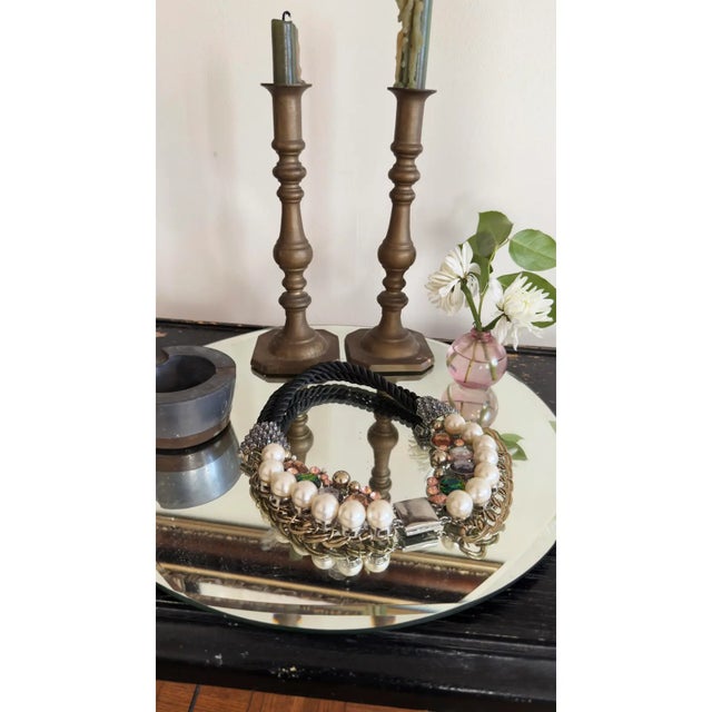 Metal Vintage Mid-Century Modern Brass Turned Candlestick Holders, a Pair For Sale - Image 7 of 13