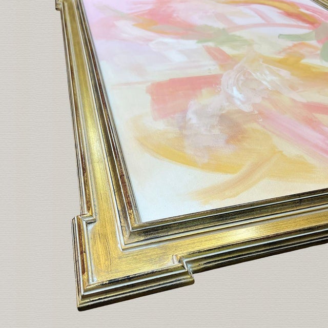 Pink Abstract Painting Pink #2 on Stretched Canvas For Sale - Image 8 of 15