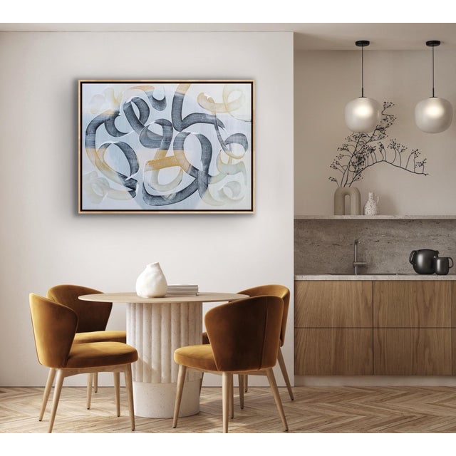 Textile Framed Original Painting Titled Wrapped by Pamela Harmon For Sale - Image 7 of 10