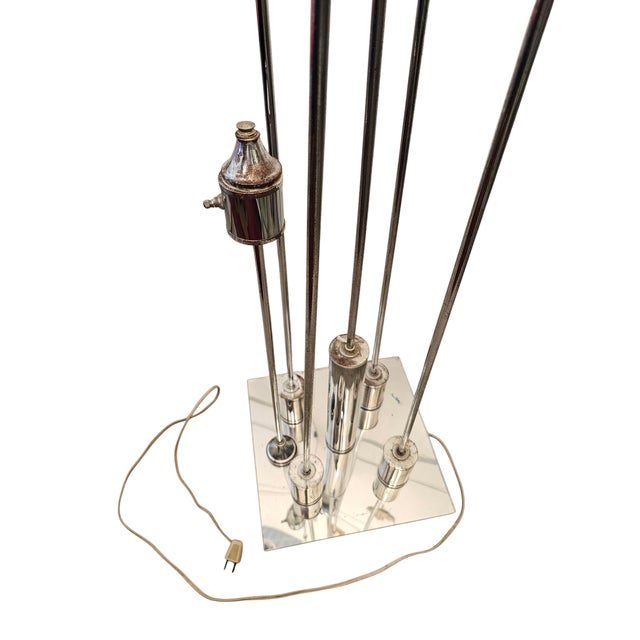 Metal 1960 Raindrop Five-Globe Chrome Floor Lamp For Sale - Image 7 of 12
