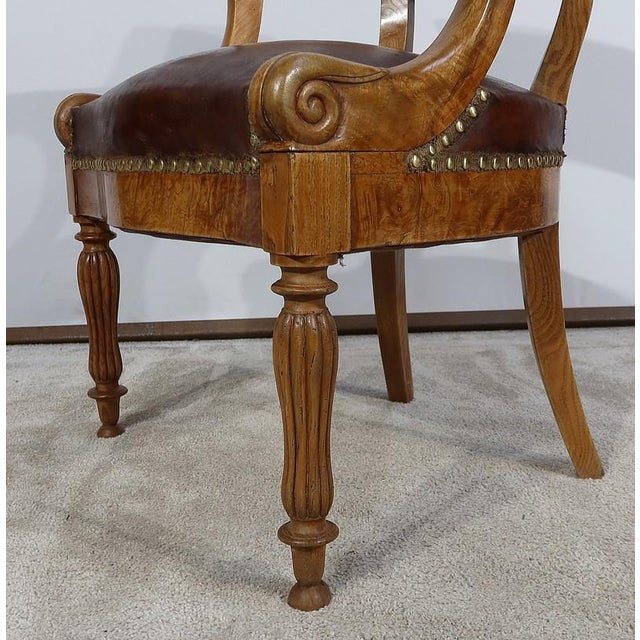 Louis Philippe Desk Chair in Ash For Sale - Image 12 of 17