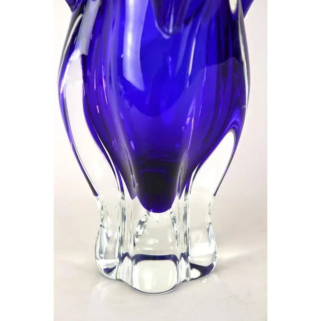 Vintage Dark Blue Murano Glass Vase, 1960s For Sale - Image 6 of 18