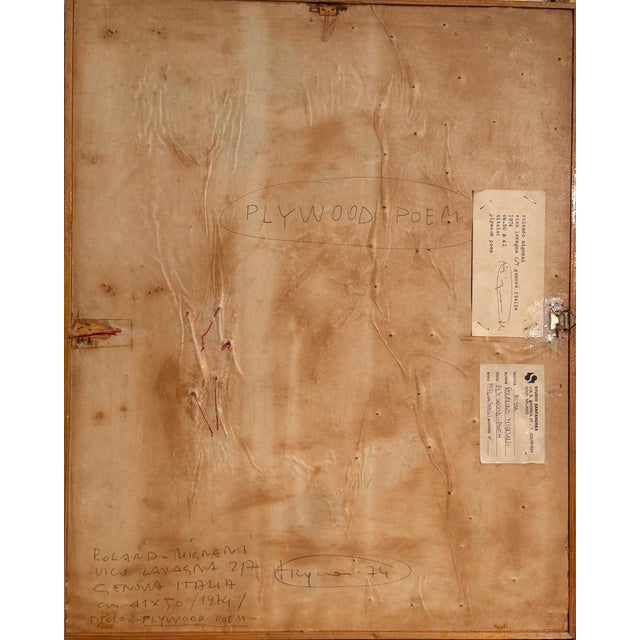 1970s Rolando Mignani, Plywood Poem, 1974, Wood For Sale - Image 5 of 6