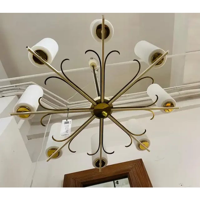 Large 1950s Austrian Mid-Century Chandelier For Sale - Image 11 of 11