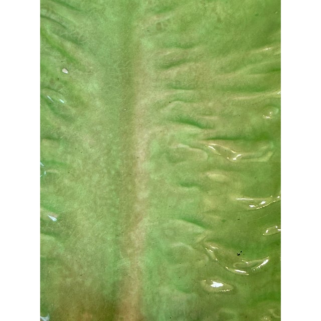 Light Green Vintage Carlton Ware Lettuce Leaf Dish With Tomatoes For Sale - Image 8 of 9
