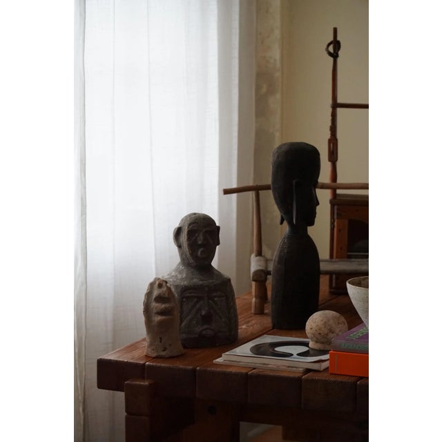 Mid-Century African Wooden Sculpture, 1950s For Sale - Image 10 of 11