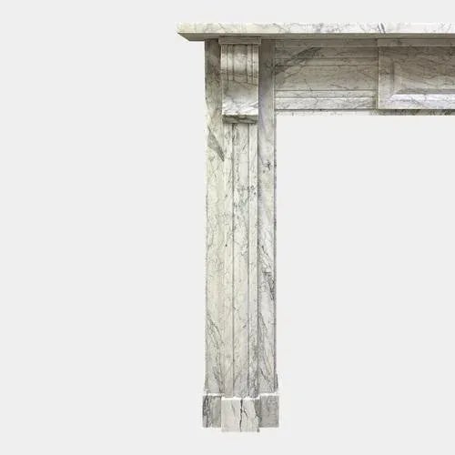 Antique Irish Regency Period Marble Fireplace Mantel, 1820 For Sale - Image 4 of 6