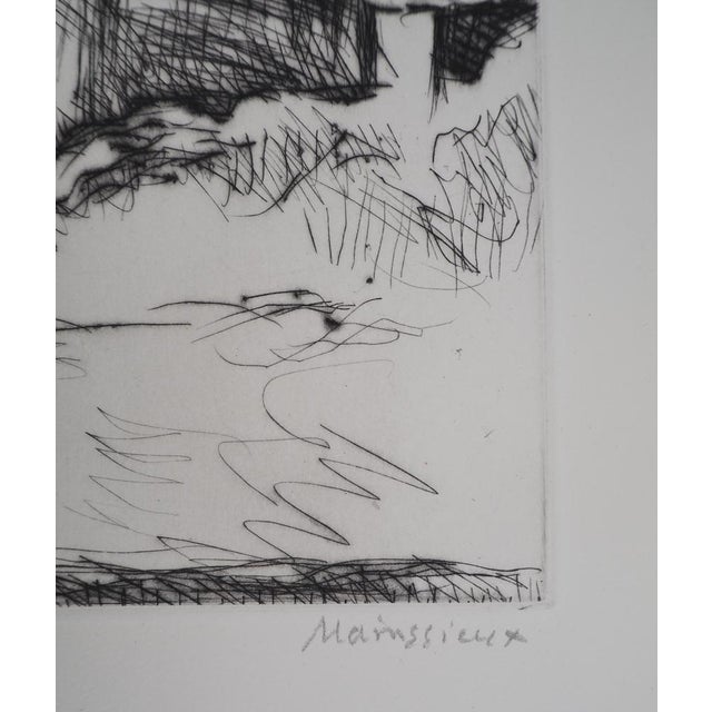 Lucien Mainssieux, Voiron, Old Quarter, Original Signed Etching, 1949 For Sale - Image 5 of 7