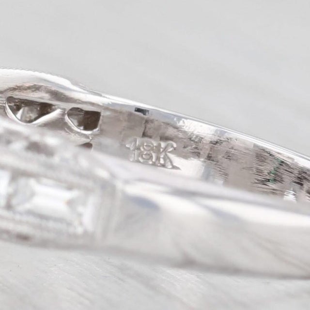 Metal 1.97ctw Oval Emerald Diamond Halo Engagement Ring 18k White Gold Size 7 Gia For Sale - Image 7 of 8