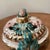Vintage Majolica Capodimonte Italy Dish & Cover 363/502 Adorable Color Palette Golden Rim and Details For Sale - Image 10 of 12