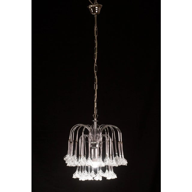 Metal Set of 2 Vintage White Murano Chandelier, 1980s For Sale - Image 7 of 12