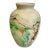 Vintage Nemadji Green Swirl Pottery Vase For Sale