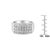 14K White Gold Men's Diamond Channel Set Band Ring (1 cttw, H-I Color, SI2-I1 Clarity) - Size 10 For Sale In New York - Image 6 of 6