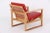 Model 2256 Armchair in Oak and with Red Cowhide by Børge Mogensen for for Fredericia For Sale - Image 5 of 10