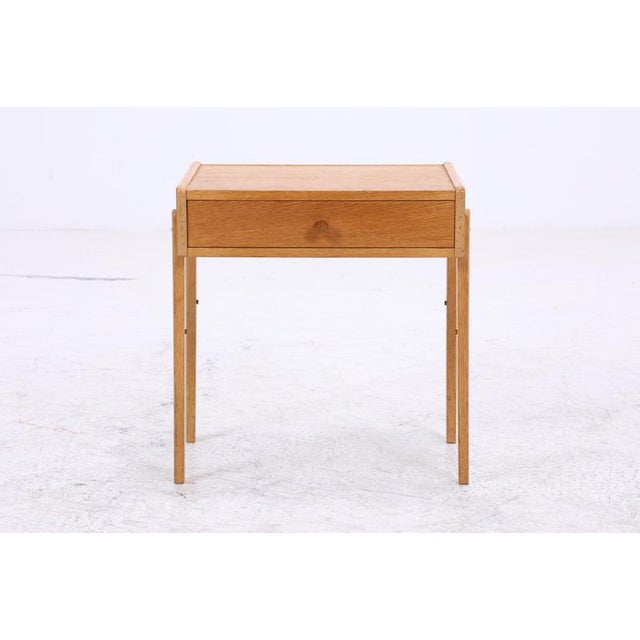 Vintage Bedside Table in Oak, 1960s For Sale - Image 3 of 12